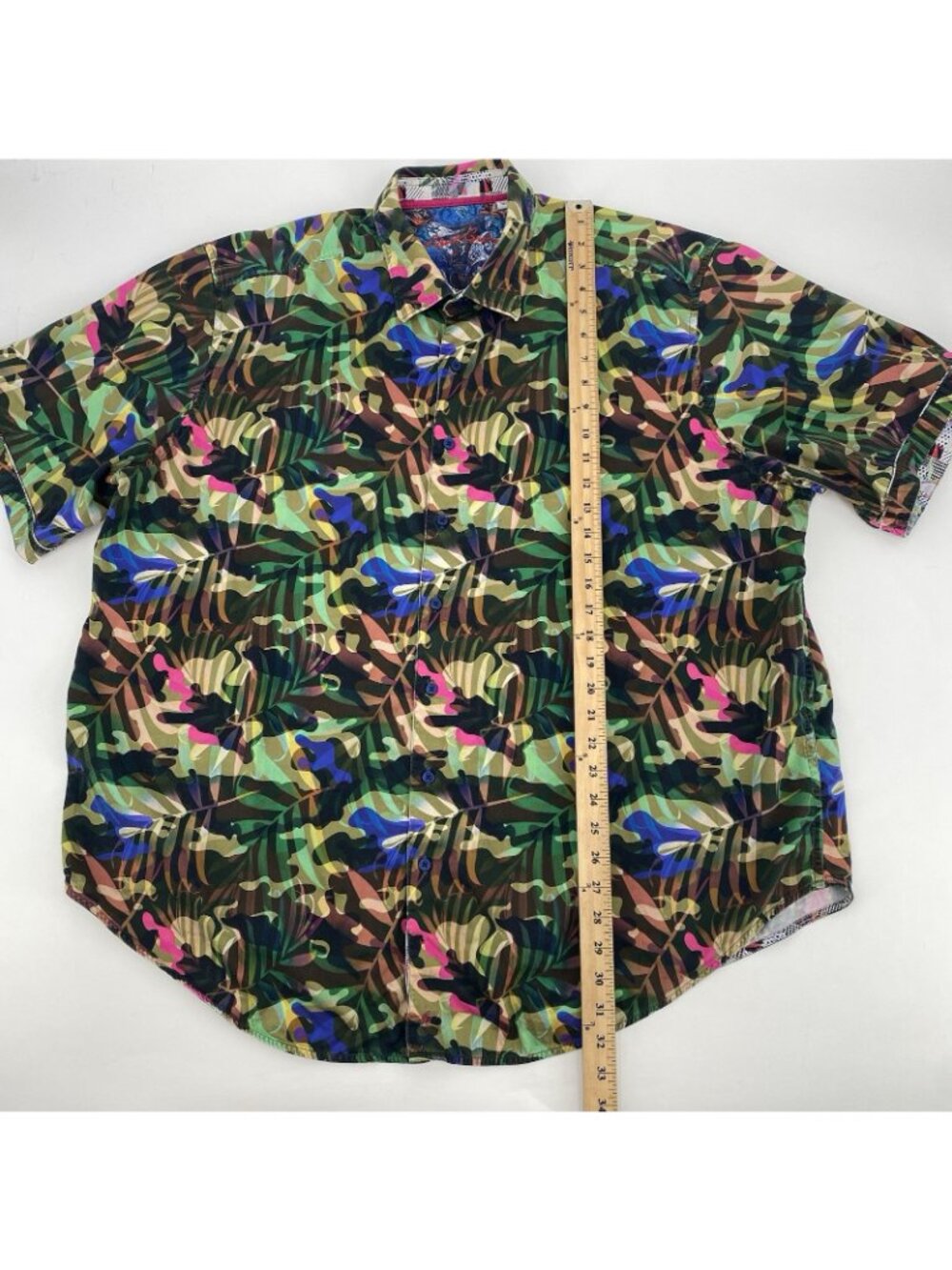 Robert Graham Size 2XL Classic Fit Floral SS Shirt Tropical Mixed Media - Picture 2 of 13